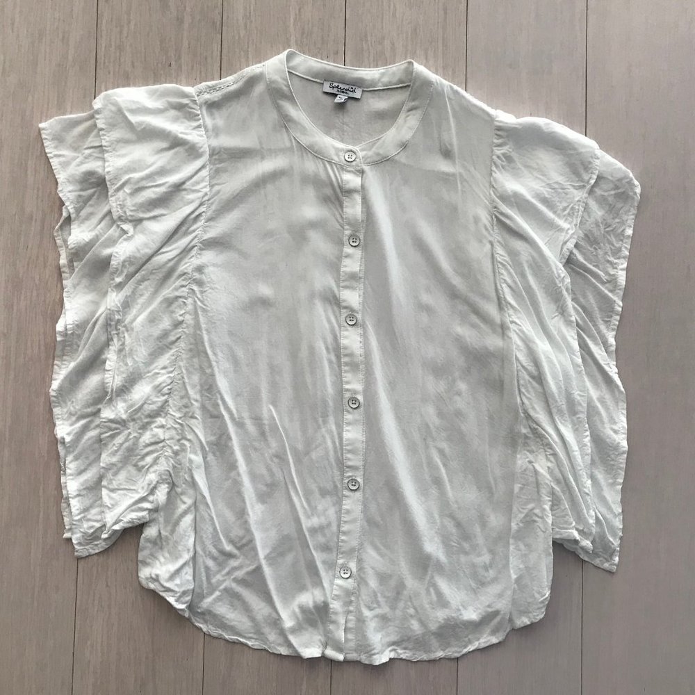 Splendid Womens Shirt Blouse White Size XS